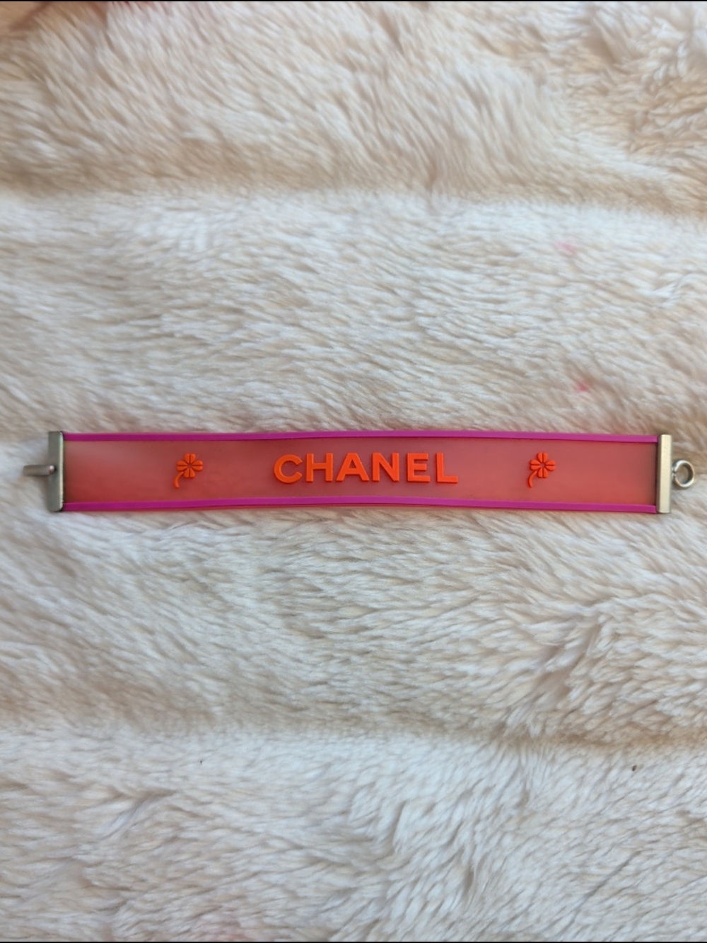 Vintage 2001 Chanel Rubber Cuff Bracelet